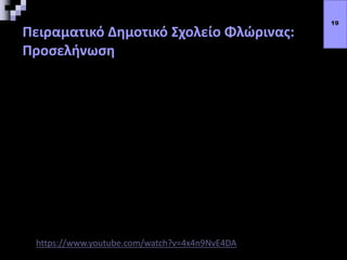 Πειραματικό Δημοτικό Σχολείο Φλώρινας:
Προσελήνωση
19
https://www.youtube.com/watch?v=4x4n9NvE4DA
 