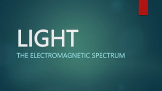 LIGHT
THE ELECTROMAGNETIC SPECTRUM
 