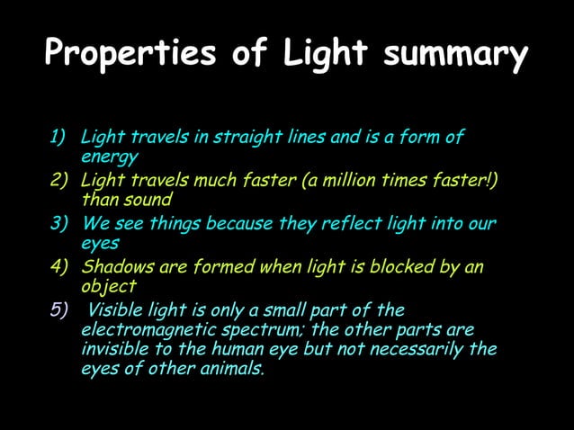 The Physics of Light PowerPoint Presentation | PPT