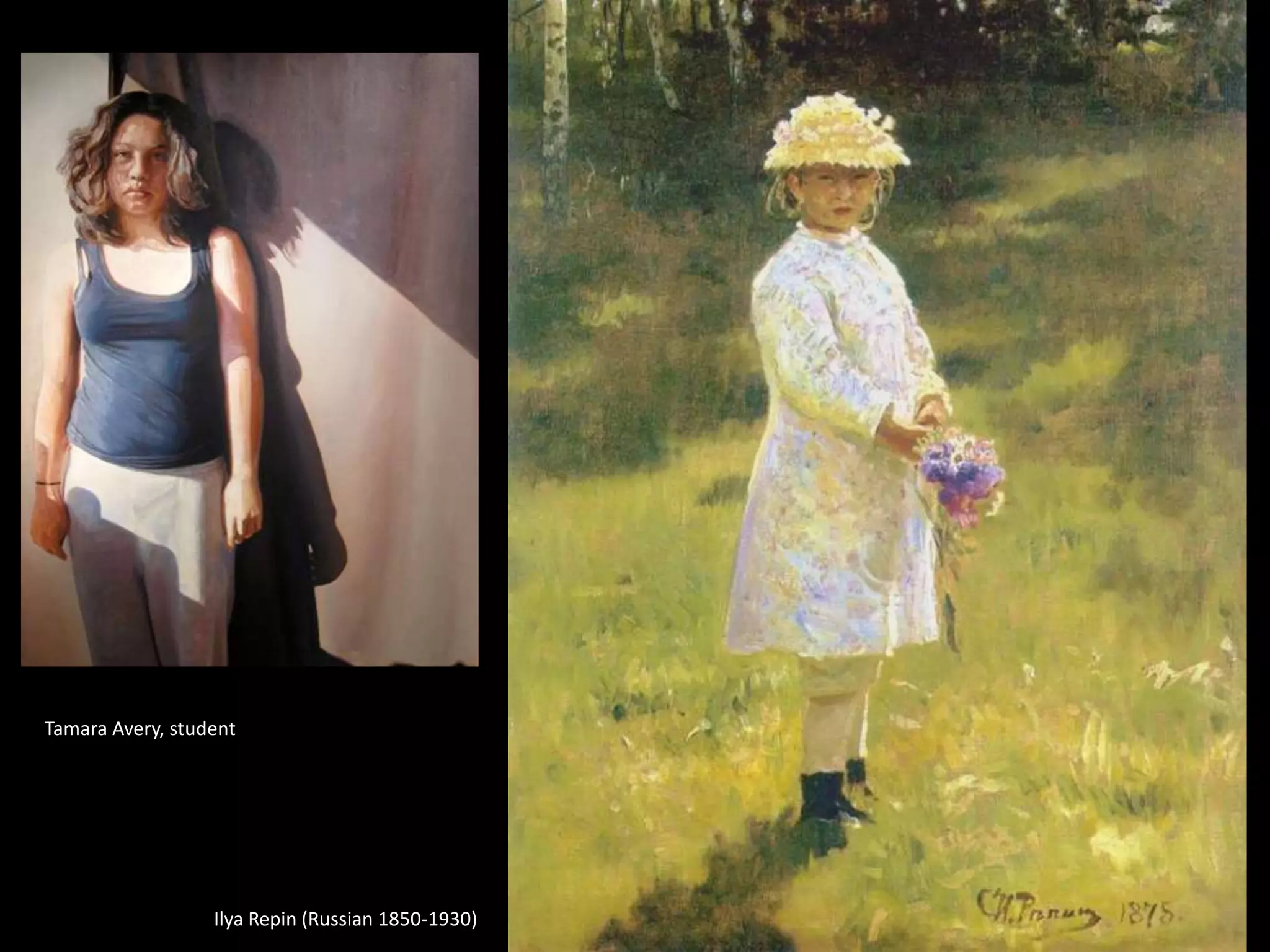 Ilya Repin (Russian 1850-1930)
Tamara Avery, student
 