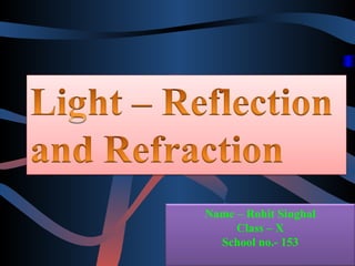 Light reflection and refaraction | PPT