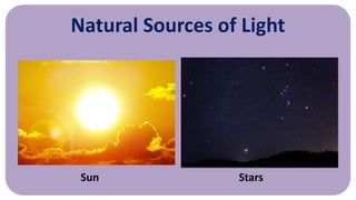 Natural Sources of Light
Sun Stars
 