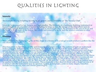 Intensity Quality Light Example Light and colour | PDF