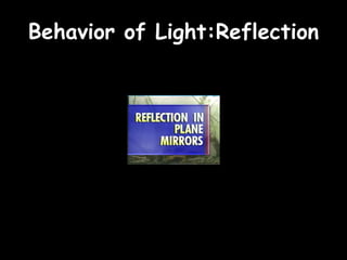 Behavior of Light:Reflection
 