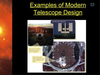 Examples of Modern   0



 Telescope Design
 