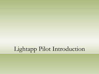 Lightapp Pilot Introduction 