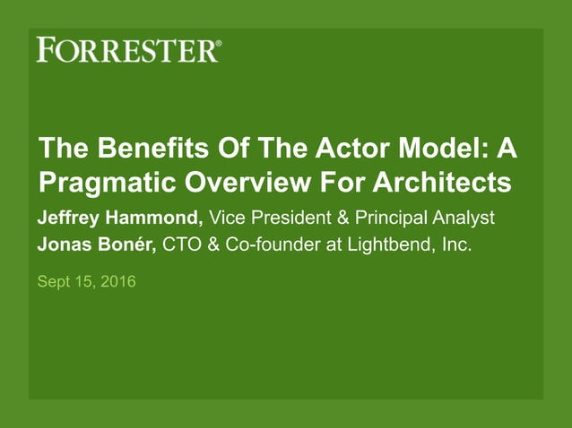 Benefits Of The Actor Model For Cloud Computing: A Pragmatic Overview ...