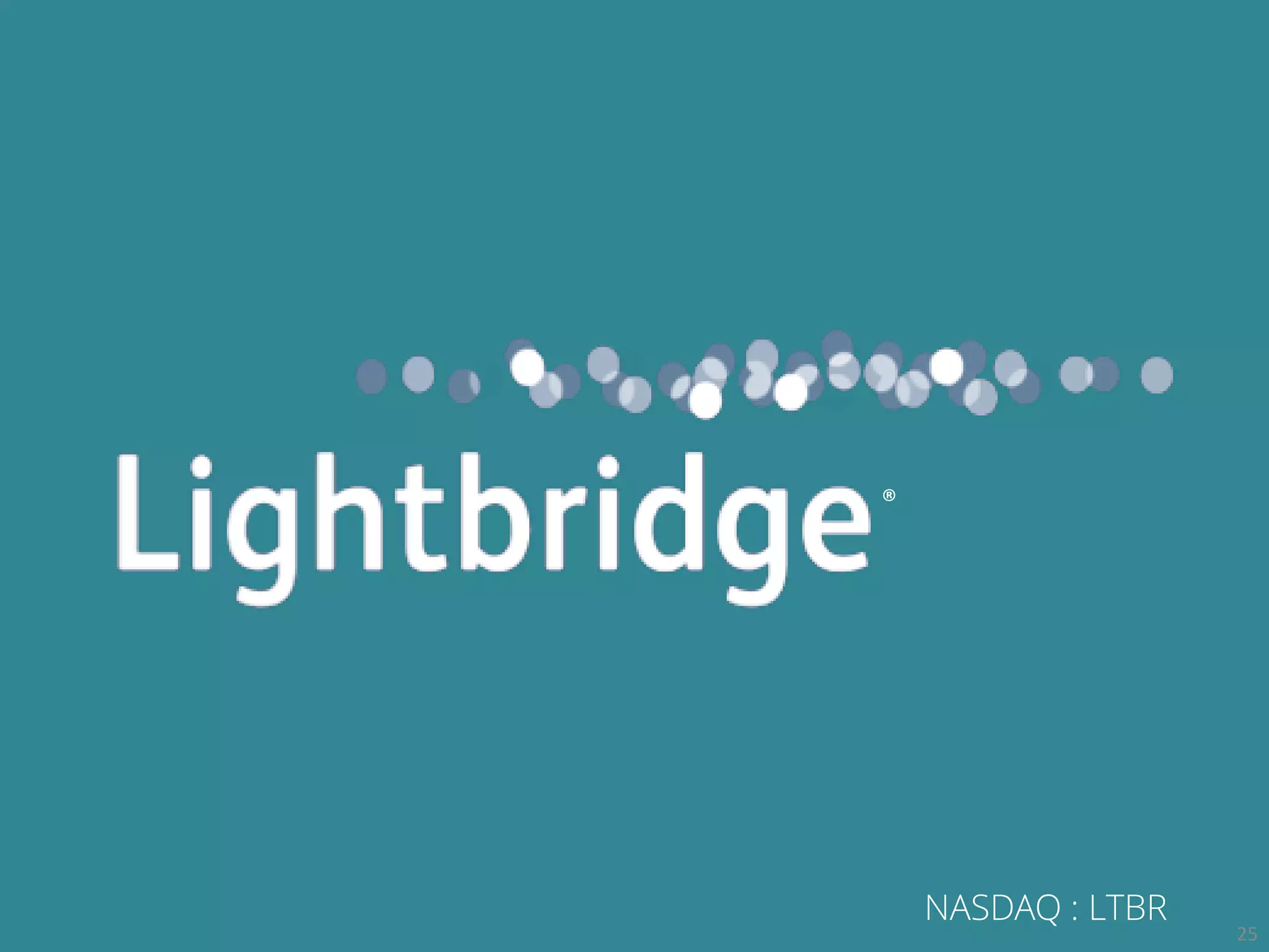 NASDAQ : LTBR
25
®
 