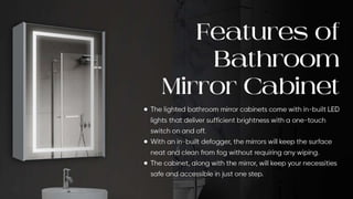 Lighted Bathroom Mirror Cabinet