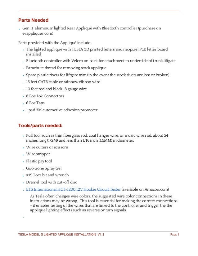 Rear Lighted T For Tesla Model X