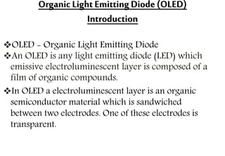 Light Emitting Diode & OLED | PPTX