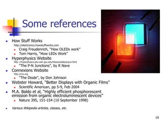 References About Led Light Emitting Diodes.+ organic light emitting diodes.ppt