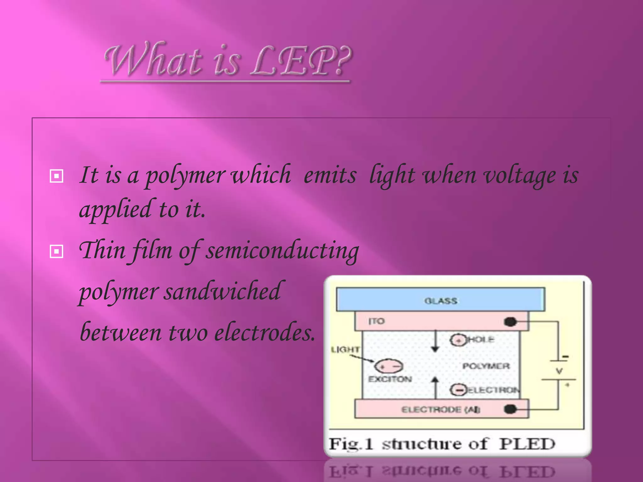Lightn emitting polymer | PPTX