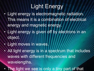 Light Energy PPT Light Energy PPT