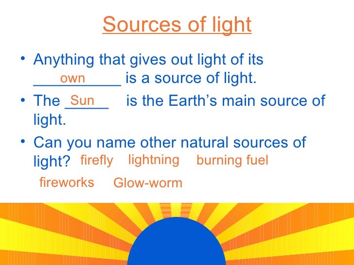 light energy sources and reflection light energy sources and reflection