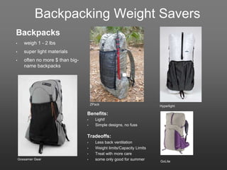 Lightweight Backpacking Concepts