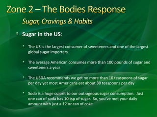 Added Sugars in our Diets:
According to the American Heart Association, these foods
groups contribute to the highest perce...