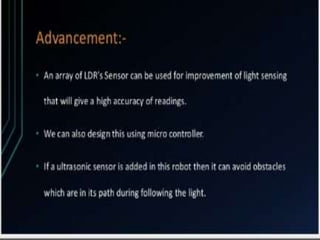 Light following robot | PPT