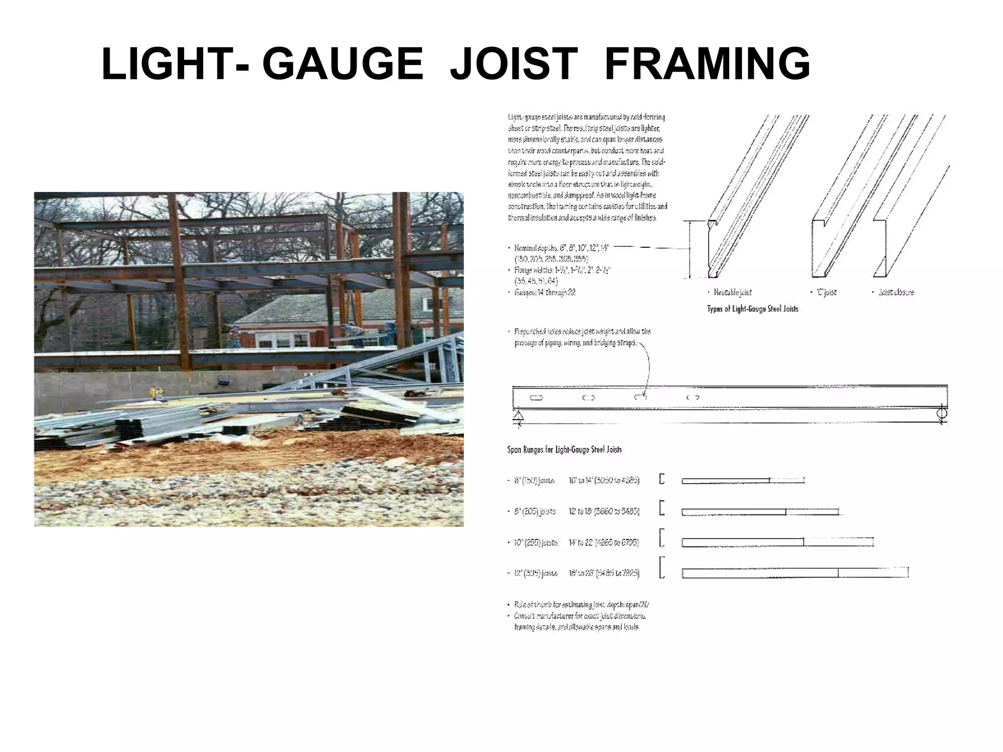 LIGHT- GAUGE JOIST FRAMING