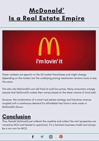McDonald’s is a real estate empire [It’s not a fast-food chain] | PDF