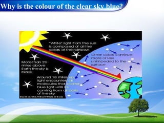 Why is the colour of the clear sky blue?
 