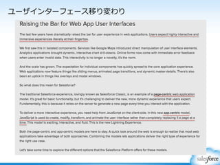 ユーザインターフェース移り変わり
 