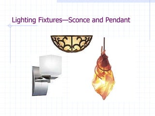 Lighting Fixtures—Sconce and Pendant