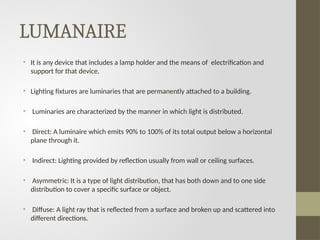 Lighting and different types and its application | PPTX