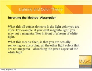 Lighting and Color Theory | PDF