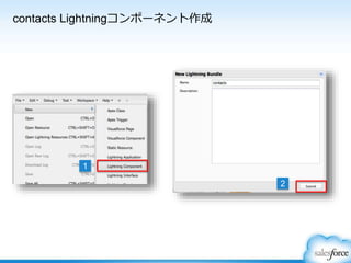 contacts Lightningコンポーネント作成
1
2
 