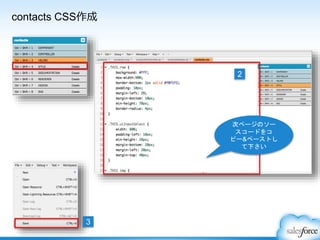 contacts CSS作成
3
次ページのソー
スコードをコ
ピー&ペーストし
て下さい
2
 
