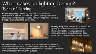 LIGHTING DESIGN.pptx Building Services. Architecture | PPTX