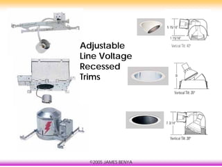 ©2005 JAMES BENYA
Adjustable
Line Voltage
Recessed
Trims
 