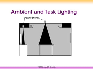 ©2005 JAMES BENYA
Ambient and Task Lighting
Downlighting
 