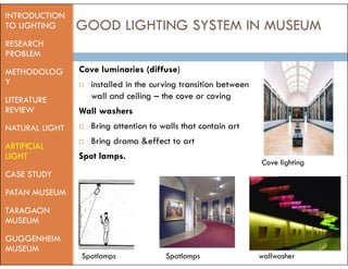 Lighting in museum and art gallery | PDF