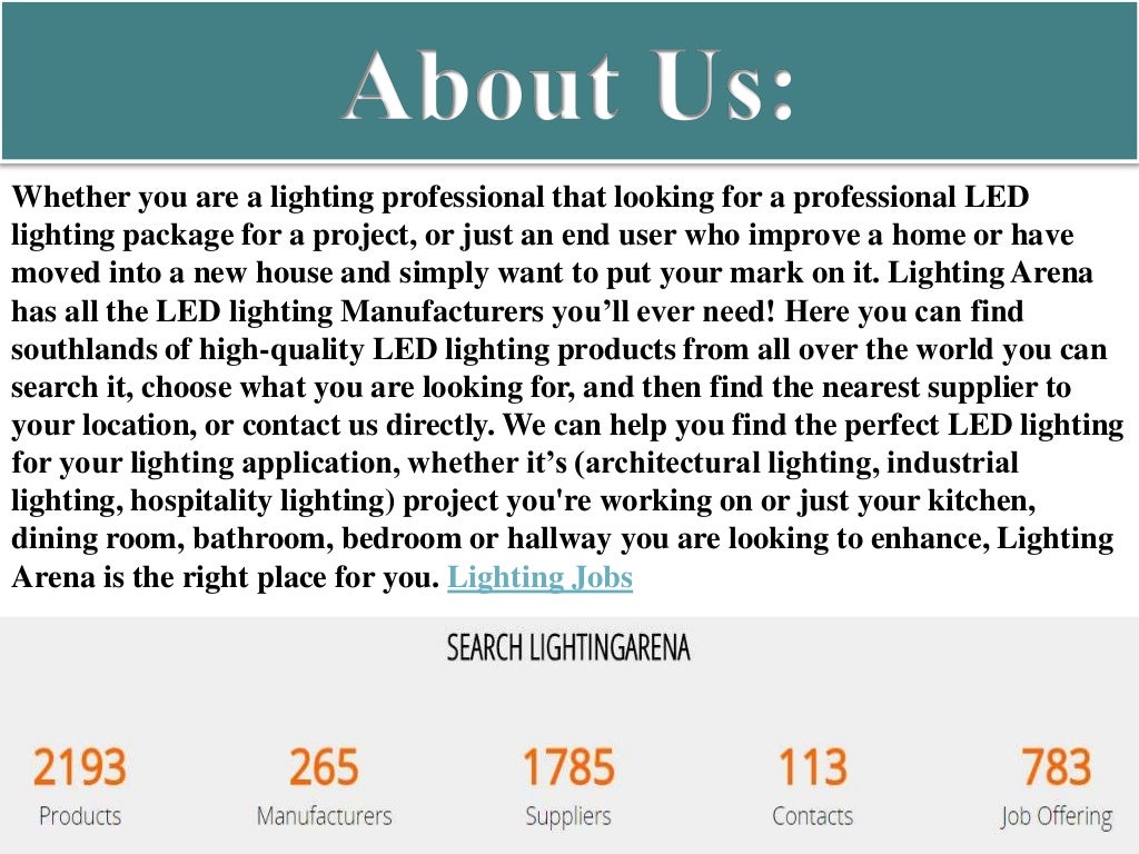 Lighting jobs