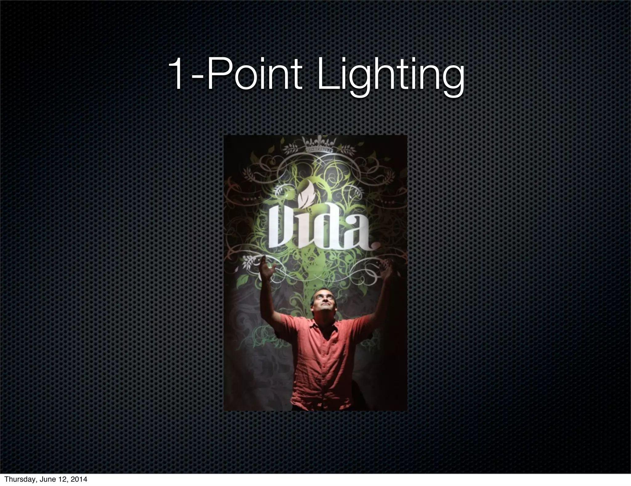 1-Point Lighting
Thursday, June 12, 2014
 