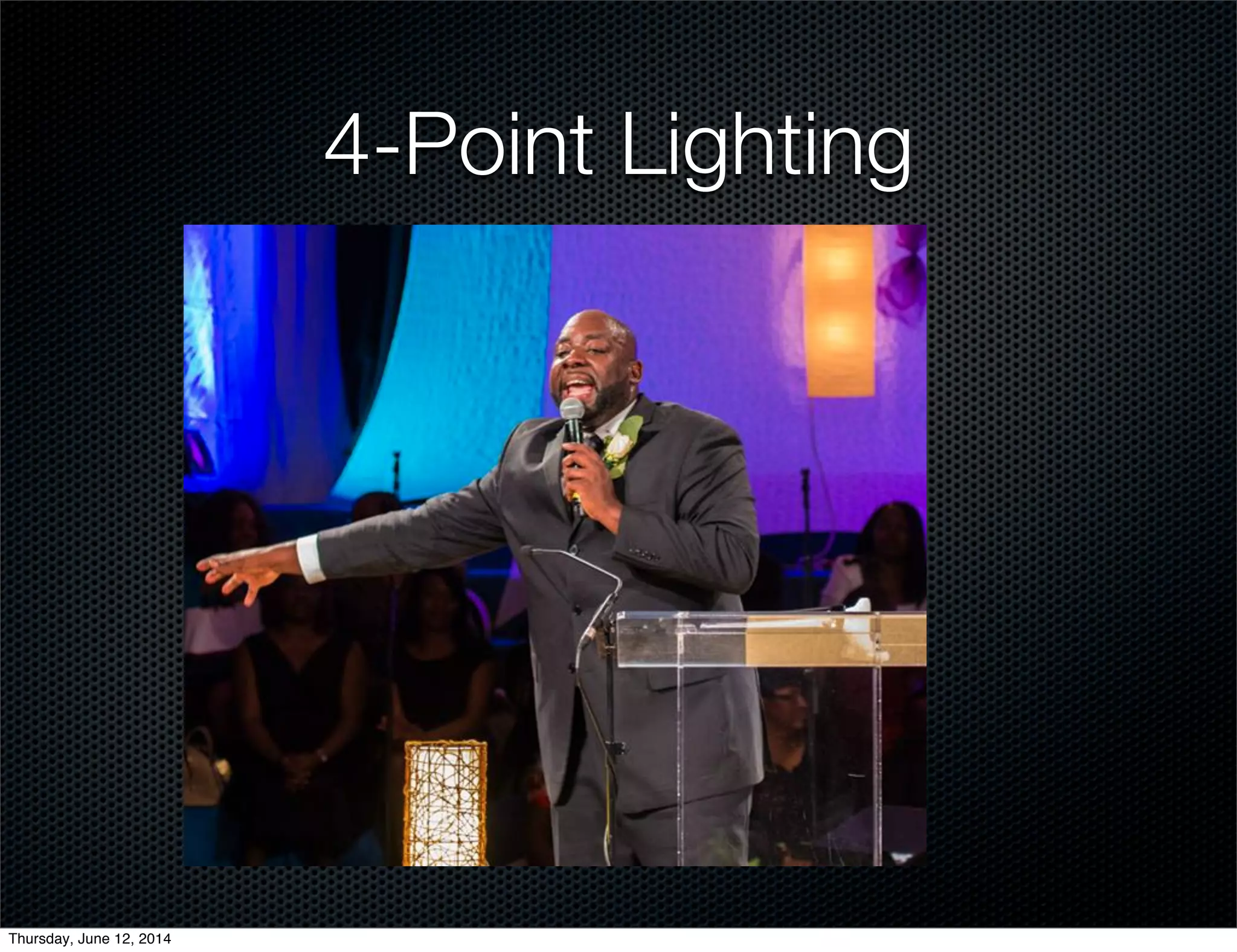 4-Point Lighting
Thursday, June 12, 2014
 