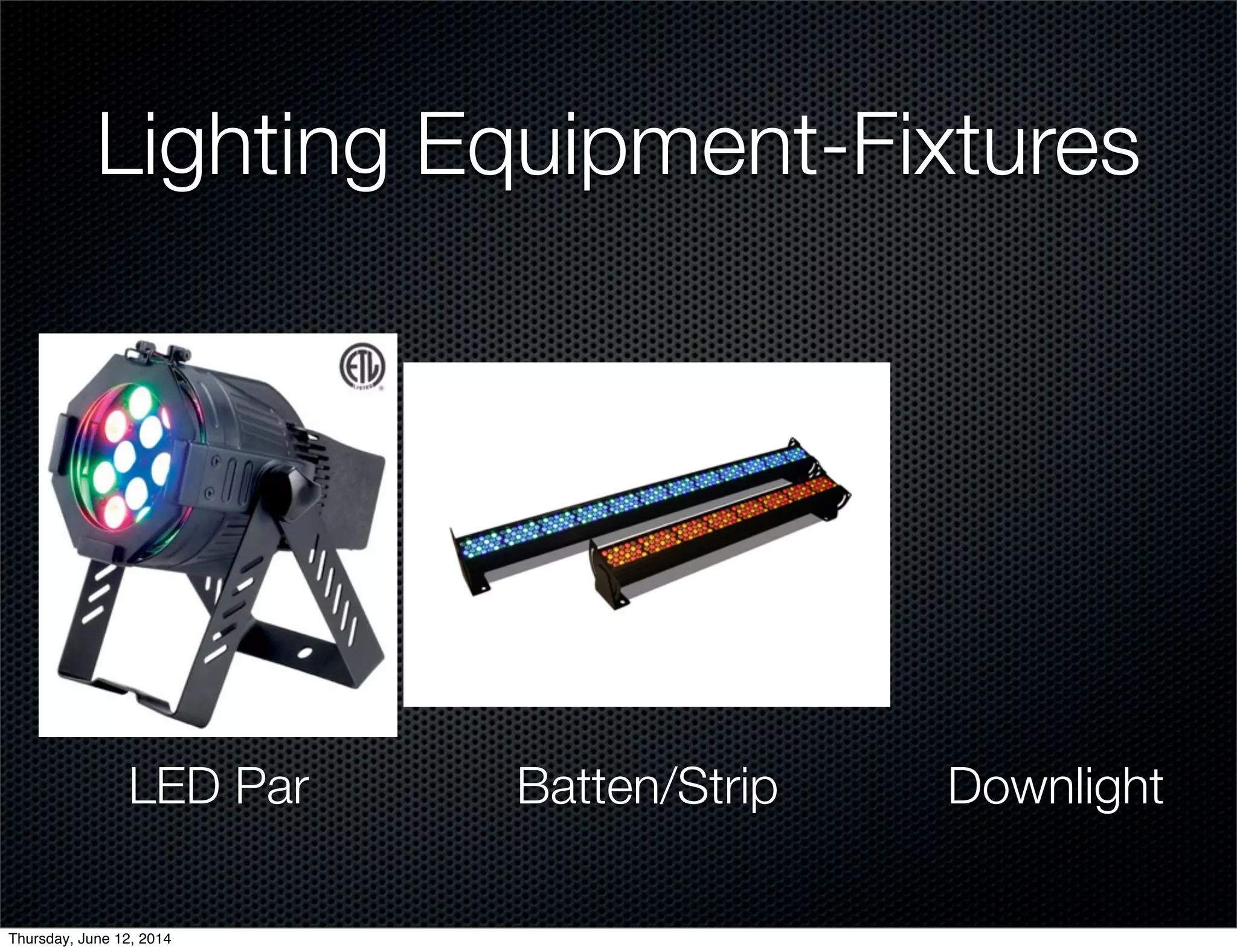 Lighting Equipment-Fixtures
LED Par Batten/Strip Downlight
Thursday, June 12, 2014
 