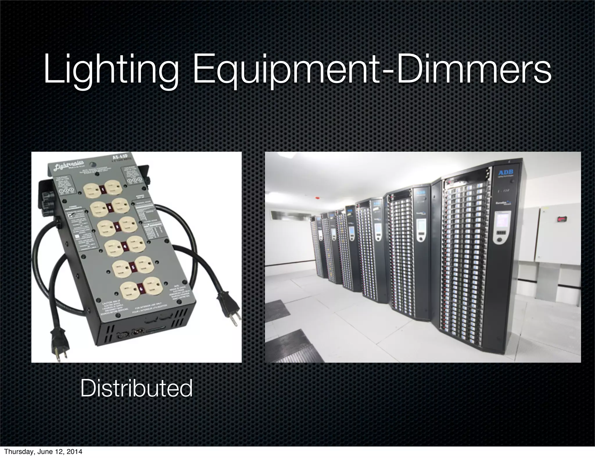Lighting Equipment-Dimmers
Distributed
Thursday, June 12, 2014
 