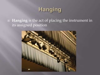 ColorTemperature measured in KelvinGel colors are organized by several different systems maintained by the color manufacturing companiesColor also determined by intensity of lamp and color of object being lit Amber Shift- Also known as Amber Drift, occurs when the percentage of full power alamp  being run drops, the tungsten filament in the bulb glows orange instead of more nearly white