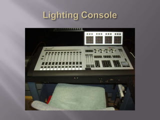 Lighting InstrumentsA lighting instrument is a device that produces controlled lighting as part of the effects a lighting designer brings to a showThe term lighting instrument is preferred to light to avoid confusion between light and light sourcesMost theatrical light bulbs (or lamps, the term usually preferred) are Tungsten-Halogen or Quartz-Halogen