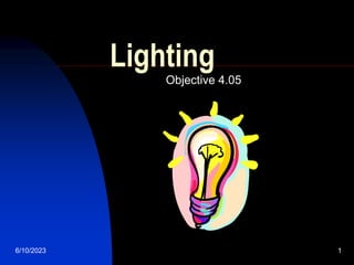 6/10/2023 1
Lighting
Objective 4.05
 