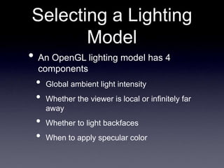 Lighting & Shading in OpenGL Non-Photorealistic Rendering.ppt