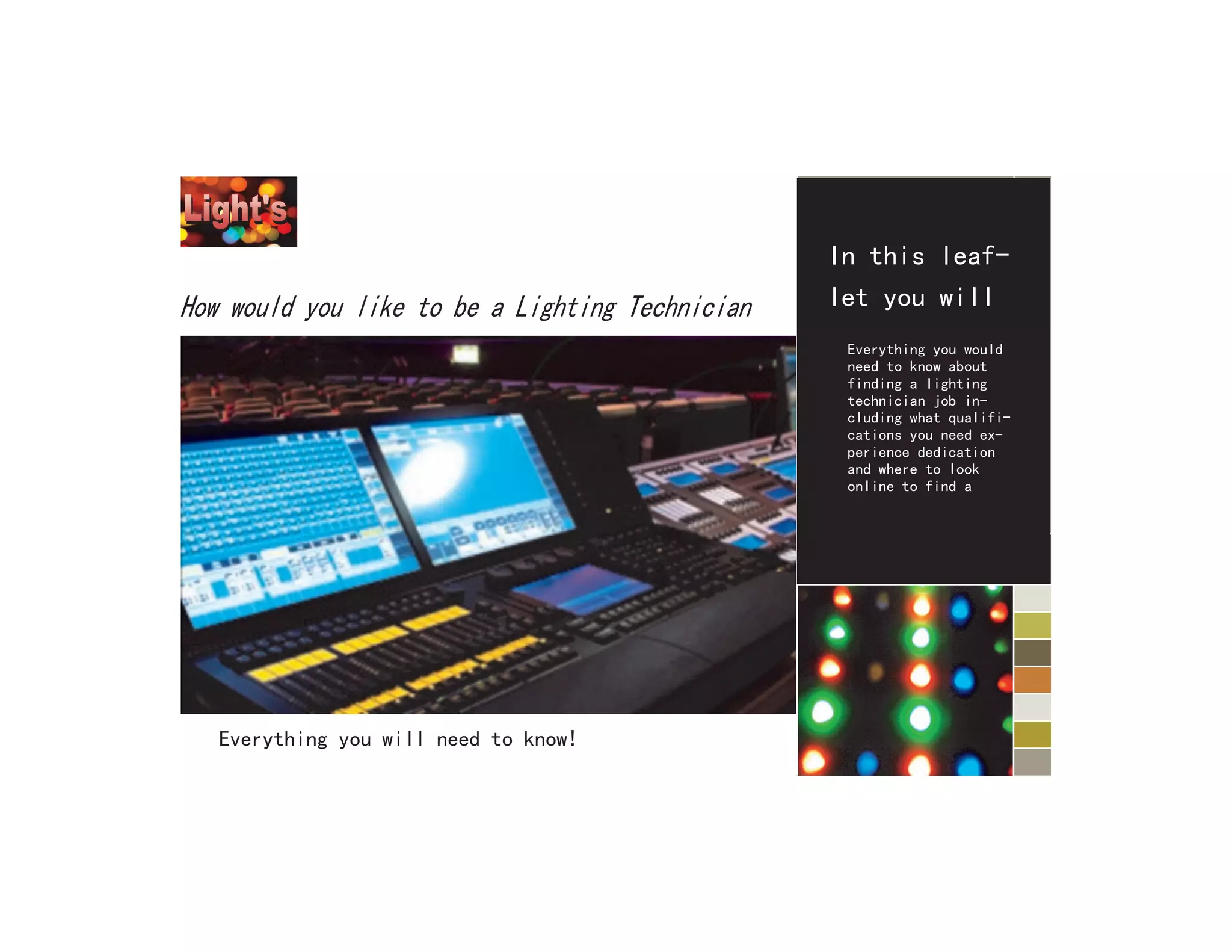 lighting-technician-leaflet-ppt