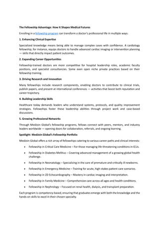 Medical Program Fellowship Handout.pdf Lighting the Way - The Power of Online Fellowships Program in Shaping ...