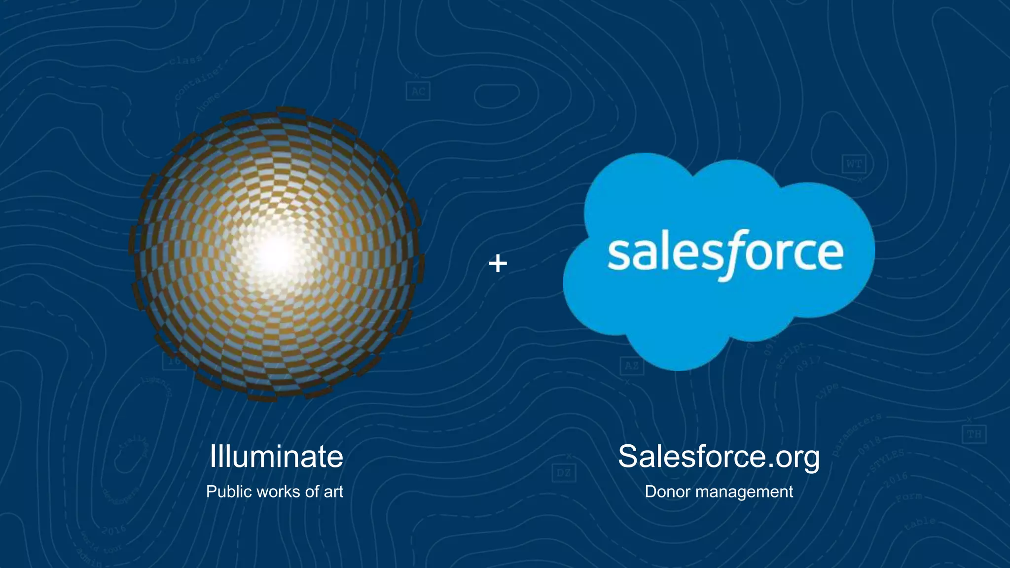 +
Illuminate Salesforce.org
Public works of art Donor management
 