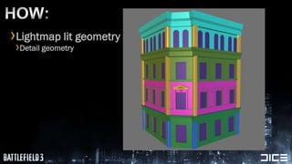 HOW:<br />Lightmaplit geometry<br />Detail geometry<br />