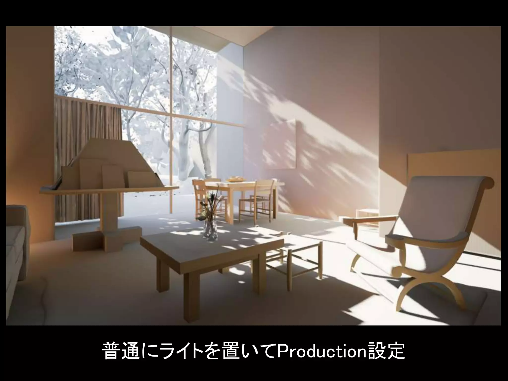 普通にライトを置いてProduction設定
 