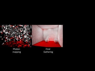 Photon
mapping
Final
Gathering
 